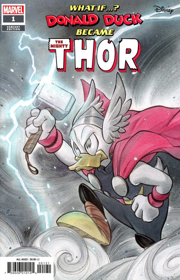 MARVEL & DISNET WHAT IF DONALD DUCK BECAME THOR VARIANT #1 COVER C PEACH MOMOKO - UNICO_thumbnail